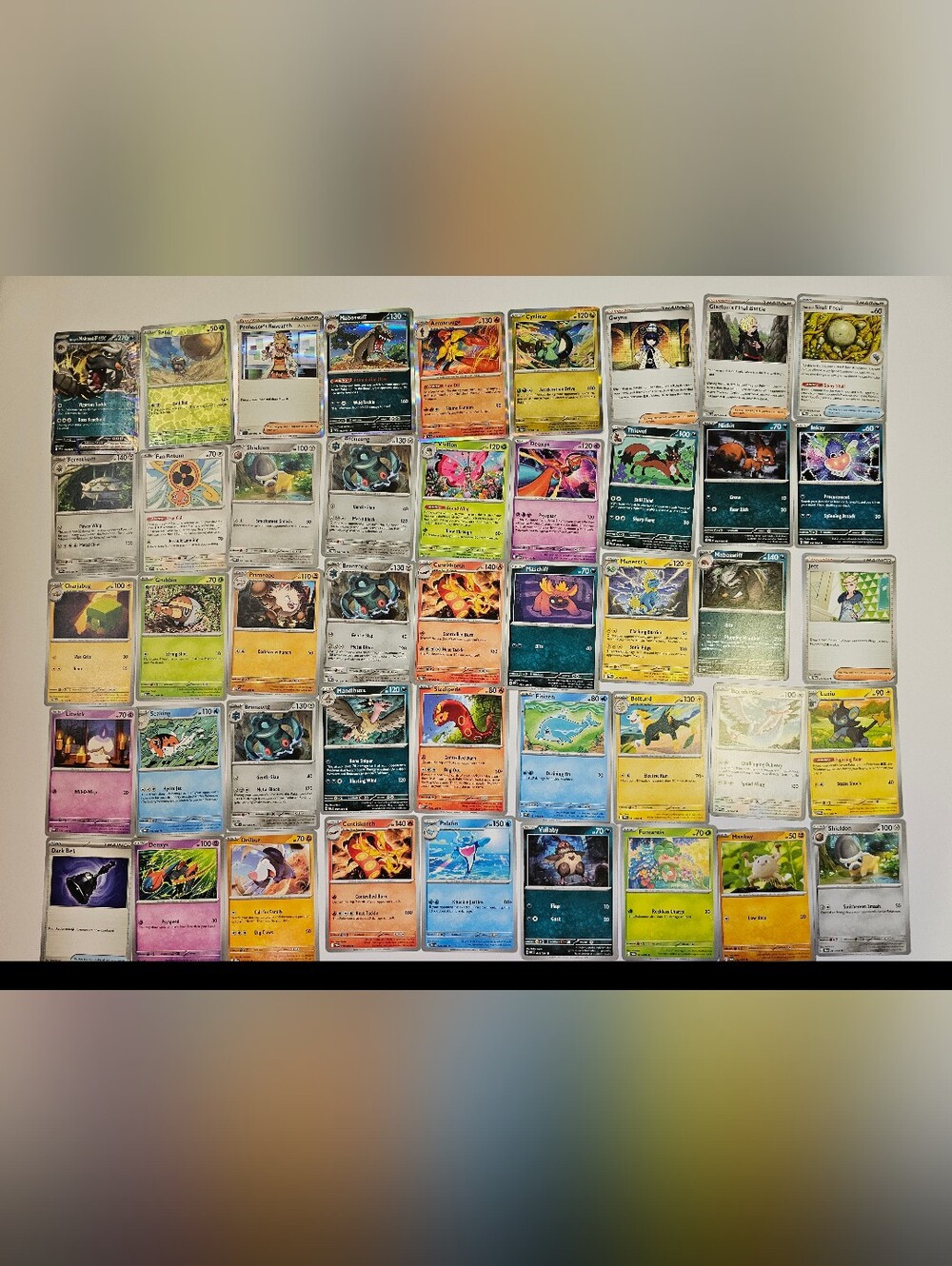 Pokemon Card Lot 45+ Cards Scarlet Violet Era Mabosstiff ex Holo Rare Bundle